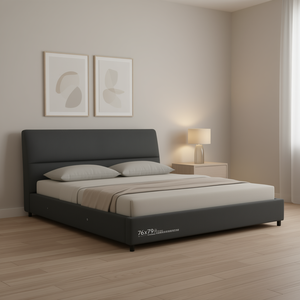 โครงเตียงผ้าหุ้ม 76x79.9 นิ้ว ขนาดคิงไซส์ สไตล์โมเดิร์น ไม่รวมที่นอน - Product Image 2