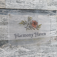 Plaque de numéro de maison en braille ADA de haute qualité, lettres en acrylique pour hôtels, entreprises, hôpitaux - Étanche, éclairée par LED, montage mural