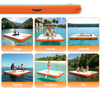 Plateforme flottante gonflable personnalisée en PVC pour yacht, jet ski, ponton, quai, usage hôtelier et de villégiature