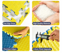 Tapis de sol en mousse EVA à emboîtement pour exercices, avec anneaux carrés de 2 cm, idéal pour le Kung Fu, le Taekwondo, le grappling et la boxe