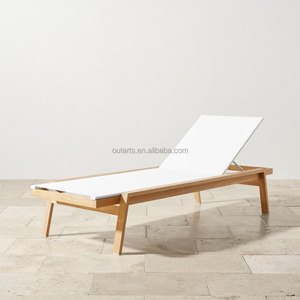 Chaise longue réglable <span class=keywords><strong>en</strong></span> teck massif de qualité supérieure avec corde tissée Chaise longue de piscine pliante de luxe pour jardin et terrasse - Product Image 3