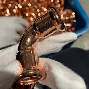 Accesorio de prensa de plomería HVAC de 1/2 "-Codo de tubo de cobre con extremos de compresión hembra - Product Image 1