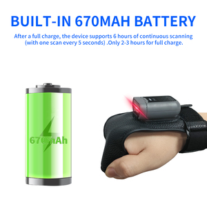 Lector de Códigos de Barras Inalámbrico W-330 QR, Escáner Portátil <span class=keywords><strong>2D</strong></span> para Mano Izquierda y Derecha - Product Image 4