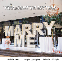 Lampes sur pied RGB géantes de 2 pieds, 3 pieds, 4 pieds, lettres lumineuses pour mariage, maison, centre commercial, parc, lettres lumineuses pour bâtiments, décoration