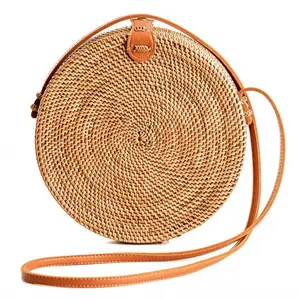Small Woven Leather Bags Straw Wedding Favor Beach Bag Big Size Clutches For Women Vegan Bridal Party Cheap Shoulder