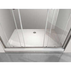 Porte de douche en verre de 6 mm avec ouverture centrale et 4 panneaux pour installation dans une niche Hauteur 190 cm 143-148 - Product Image 2