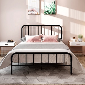 <span class=keywords><strong>Letto</strong></span> Moderno <span class=keywords><strong>Singolo</strong></span>, Matrimoniale, Queen in Metallo - Struttura in Ferro e Acciaio a Prezzo Conveniente per Casa, Appartamento, Dormitorio Operai, Camera da <span class=keywords><strong>Letto</strong></span> - Product Image 5