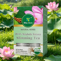 Thé minceur WinsTown PCOS pour l'équilibre métabolique, 20 sachets pratiques, mélange d'herbes naturelles, cannelle, feuille de lotus séchée