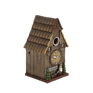 Nouvelle Horloge Coucou en Résine pour Extérieur, Maison d'Oiseaux en Résine pour Jardin, Vente en Gros par Esschert Design - Product Image 1
