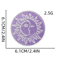 Patchs thermocollants brodés esthétiques violets en gros, appliques mixtes de dessins animés, cœurs, appareils photo et fleurs pour vêtements, sacs et décoration DIY