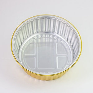 RE3G Emballage en feuille d'aluminium de haute qualité, Boîte à repas en feuille d'aluminium à parois lisses et or - Product Image 3