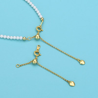 Mini 6cm S925 pendentif coeur en argent Sterling étendu chaînes de queue réglables fermoir pour bracelet à bricoler soi-même accessoires de fabrication de bijoux