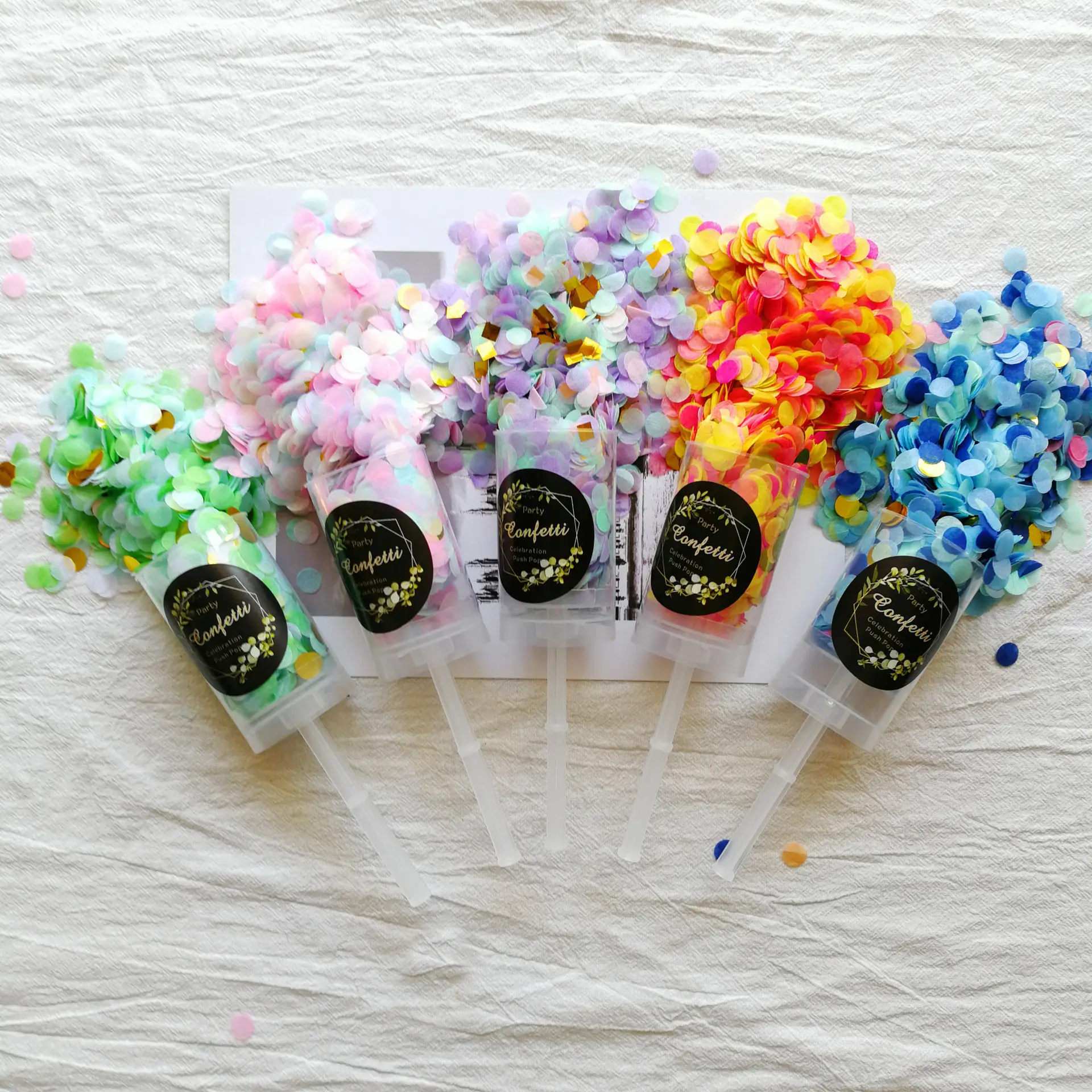 Grosir Pernikahan Bunga Taburan Confetti Tabung Pesta Kecil Kelopak Kering Salut Push Up Pops Confetti Poppers