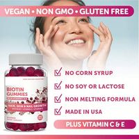 OEM ODM avec avis – Gummies à la biotine pour des cheveux pleins et épais