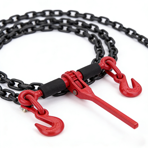 Sangle de levage à chaîne à <span class=keywords><strong>double</strong></span> crochet, sangle à quatre crochets, anneau de levage, crochet de grue, crochet G80, chaîne en acier robuste - Product Image 4