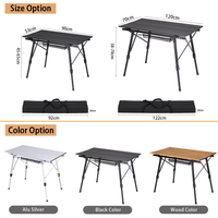 Petite table carrée portable pour barbecue en plein air, mobilier de camping, tables de pique-nique en plein air