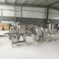 Machine industrielle de fabrication de galettes de viande pour viandes, légumes et fruits de mer, capacité de 100-200 kg/h, facile à utiliser, tension personnalisable