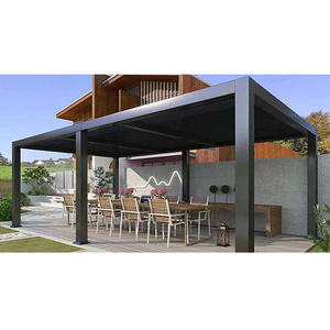 Pérgola Retráctil Motorizada de Aluminio Impermeable para Exteriores Maplemiles, Pérgola Plegable con Techo de Láminas Ajustables - Product Image 6