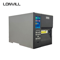 Impresora de Etiquetas de Transferencia Térmica LONVILL, 12IPS, 600dpi, Pantalla Táctil de 4 Pulgadas, Impresora Industrial RFID para Codificación de Etiquetas Inteligentes en Metal