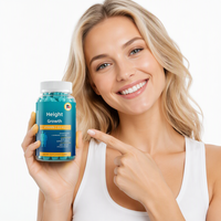 Grandes quantités de gommes pour la croissance en taille OEM en stock, vitamines C, D3, K2, collagène, gommes pour la santé des os, pour enfants