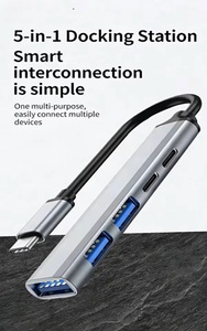 5 in 1 Multifunctional Hub 1 Port Usb3.0 2 Ports <b>Usb</b> 2.0 PD65W 5 Ports <b>USB</b> Hub for PC Mobile <b>Mouse</b> and Keyboard - Product Image 4