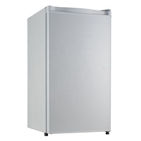 Mini-Frigo 90 L en Acier Inoxydable, Modèle Promotionnel, Dégivrage, Une Porte, Petit Réfrigérateur avec Compartiment Congélateur