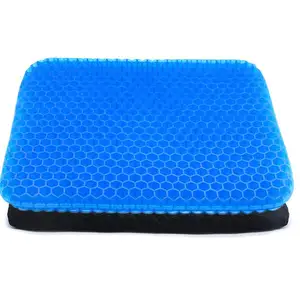 Wholesale Non-Slip Pain Relief Cooling Seat Cushion Pads Elastic TPE Gel Cushion with Honeycomb Design for Cars and Sofas