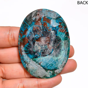 งานฝีมือ220.5 CT namibian Azurite Cabochon เครื่องประดับจี้ Azurite ขัดเงาธรรมชาติเครื่องประดับรูปไข่ตัด65X47X6มิลลิเมตรอัญมณีหลวม - Product Image 2