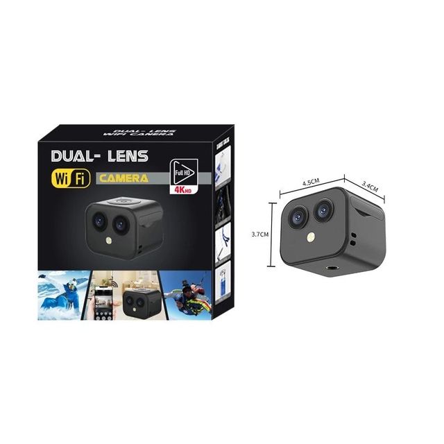 D3 HD 4K Dual Lens Wifi Intelligent Home Camera Wireless Baby Monitor 170 Degree View Mini Camera With Two Way Intercom