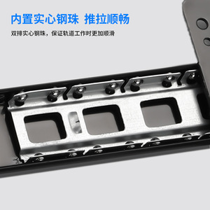 Two Section <b>Concealed</b> Sliding Rails 35cm Wide For Tv Cabinet Adjustable Metal Slide Rail Wall Mount Minimalist Design - Product Image 3