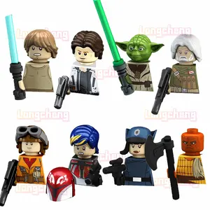 PG8115 Popular Space SW Han Solo Luke Matt Rebel Pilot Sabine Lane Ross Weequay Asamblea Wars Figuras de bloques de construcción Juguete de plástico