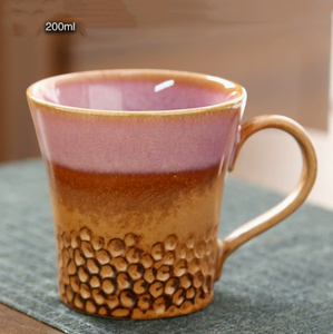 ถ้วยกาแฟลายอูฐและต้นปาล์มที่วาดด้วยมือแนววินเทจถ้วยน้ำเครื่องปั้นดินเผาหยาบทำด้วยมือแก้วชาแปลกใหม่ไม่เหมือนใคร - Product Image 5