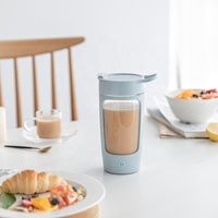 Petit shaker de protéines transparent, double tritan, bouteille à remuer automatique, usb en vrac avec cordon, bar de protéines, mélangeur pour smoothie