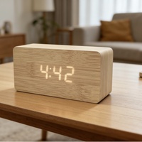 Horloge de bureau électronique simple à LED avec thermomètre, luminescente, multifonctionnelle et silencieuse, en stock direct usine