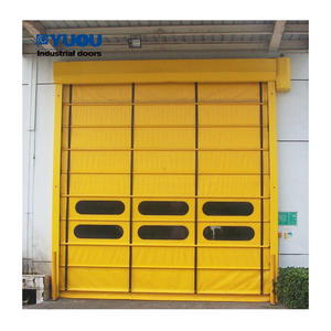 Große Größe kunden spezifische industrielle Stapelung Roll vorhang Anti-Wind-Sicherheits kanten Hochgeschwindigkeits-PVC Schnelle billige Tür - Product Image 5