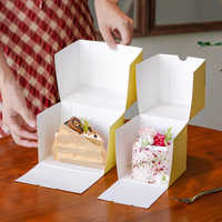 Boîtes à gâteaux mousse personnalisables avec logo estampé à chaud, emballage de luxe pour desserts, pour gâteaux en tranches, vente en gros, service OEM/ODM pour boulangeries