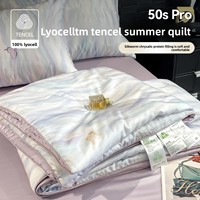 Parure de lit quatre pièces moderne et minimaliste en soie imprimée douce pour l'été, rafraîchissante et protéinée