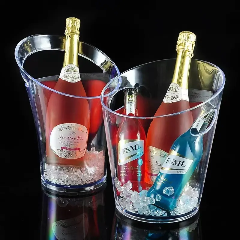 Bar zubehör Transparenter Acryl kühler kreative Form Wein Champagner Eis kübel für Whisky Eiswürfel