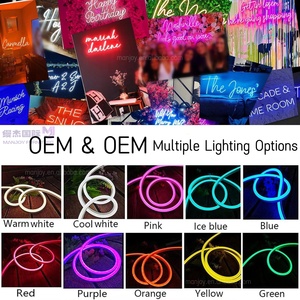 Cá nhân RGB đèn neon thay đổi độ sáng <span class=keywords><strong>LED</strong></span> cầu vồng tường trang trí nội thất cho xe đám cưới sinh nhật thanh biểu tượng Tên tùy chỉnh Neon dấu hiệu - Product Image 4