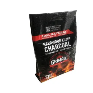 BBQ Coconut Hardwood Lump Charcoal Briquettes Packaging Laminated Pp Woven Bag