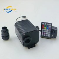 Projecteur LED RVBW à fibres optiques Twinkle City Climbing avec télécommande RF, indice de protection IP20, en aluminium et PMMA, refroidissement par ventilateur, intensité variable