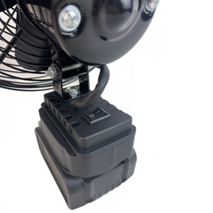 Ventilateur électrique portable mini 8 pouces, alimenté par batterie, sans fil, ventilateur de table rechargeable, moteur DC, utilisation en camping et en extérieur, noir - Product Image 4