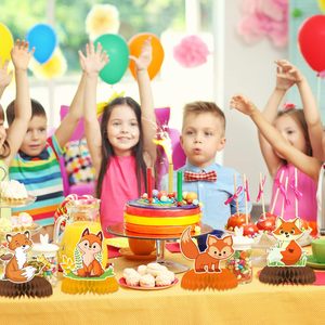 Set di 9 Centrotavola a Nido d'Ape con Volpi 3D, Decorazioni per Feste di Compleanno e Baby Shower a Tema Animali del <span class=keywords><strong>Bosco</strong></span> - Product Image 5