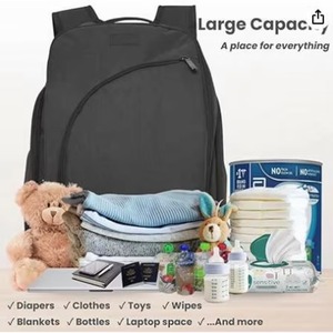 Sac à langer multifonctionnel avec échantillon gratuit - Grande capacité, imperméable avec matelas à langer, poches isothermes, idéal pour les voyages - Product Image 3