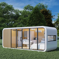 Maison en capsule Apple, durable, imperméable, préfabriquée, design moderne, utilisation pour bureau ou hôtel, installation rapide