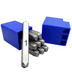 Economy 6mm Steel Number Stamp <b>Punch</b> <b>Set</b> 0-9 9pcs 6 as 9 Cr-V 6150 HRC 58-62 Batch Marking Bulk Order OEM/ODM Taiwan - Product Image 1