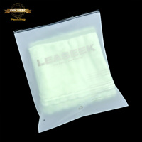 Sac à fermeture éclair personnalisé GRS avec logo, en plastique recyclable, polyéthylène transparent, pour vêtements, avec fermeture éclair givrée, emballage personnalisé pour t-shirt
