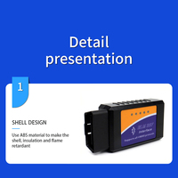 Mini Scanner Auto Bluetooth OBD ELM327 OBDII 2 pour Voiture – Outil de Diagnostic pour Android Windows iOS
