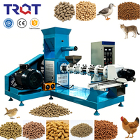 Machine extrudeuse d'aliments pour poissons et animaux aquatiques flottants et coulants TRQT personnalisée, automatique, capacité de 1 tonne/h, en acier au carbone