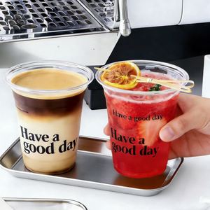 Gobelets en plastique transparent PP jetables personnalisés en gros pour l'emballage de thé au lait et de boissons froides - Product Image 1